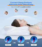 Cozyplayer Cooling Neck Support Pillow with Memory Foam

