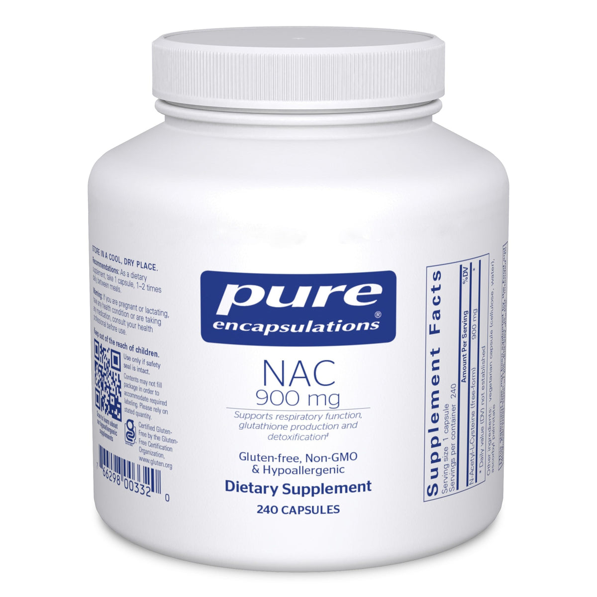 Pure Encapsulations NAC N-Acetyl Cysteine, Lung Support