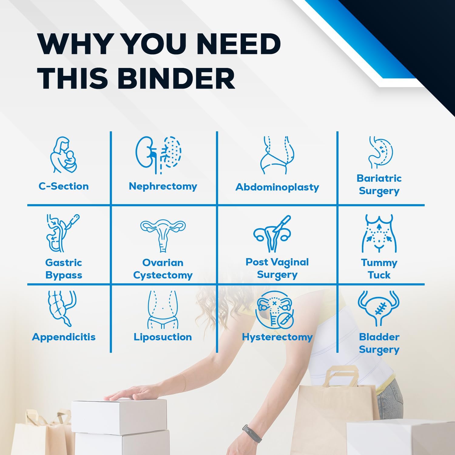 NYOrtho Abdominal Binder for Post-Surgery - Made in USA

