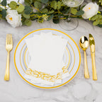 BESTVIP Disposable 3-Ply Napkins with Decorative Border

