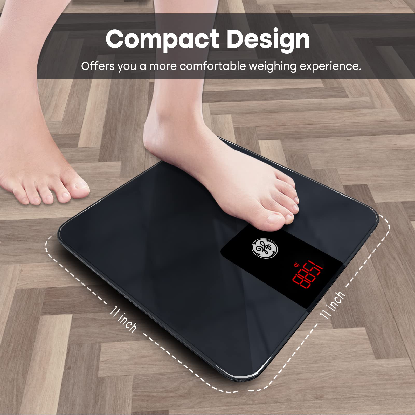 GE Digital Bluetooth Bathroom Scale for Weight & BMI – 400 lb

