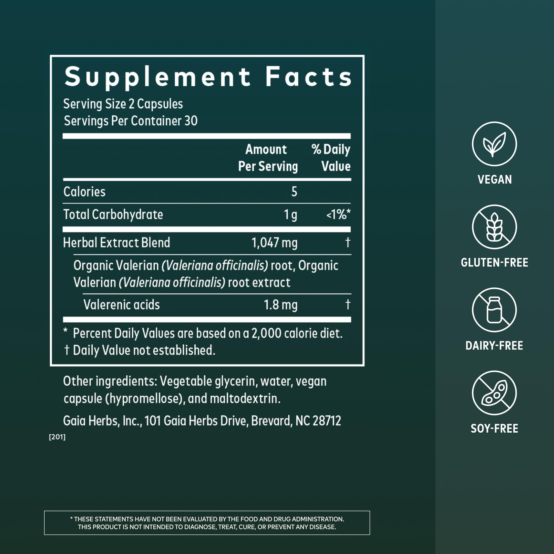 Gaia Herbs Valerian Root Sleep Support - Calming Formula

