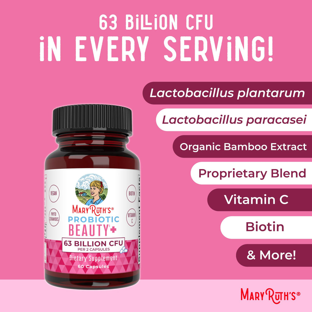 MaryRuth's Probiotic Beauty Capsules with Red Orange Complex

