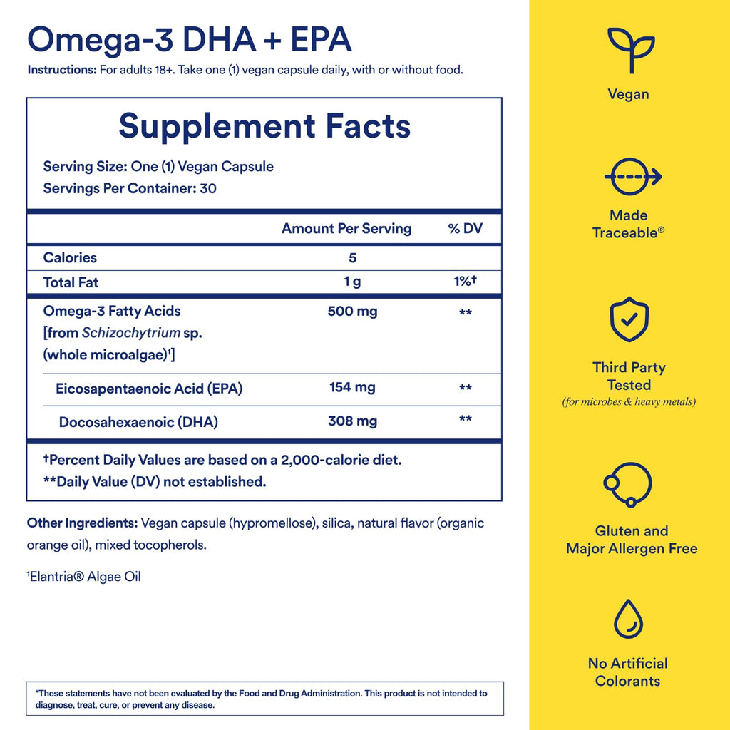 Ritual Vegan Omega-3 from Algae | DHA & EPA Support

