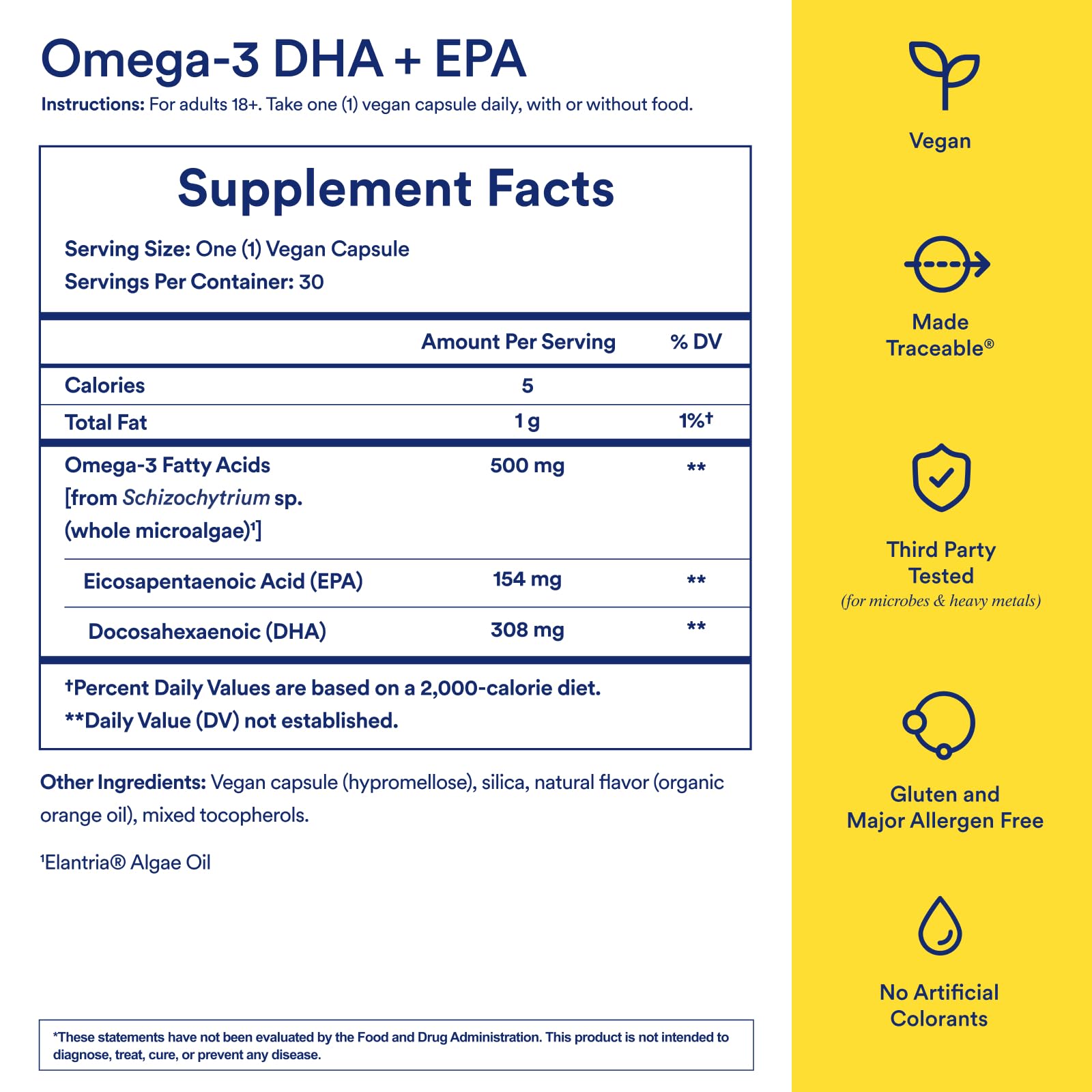 Ritual Vegan Omega-3 from Algae | DHA & EPA Support


