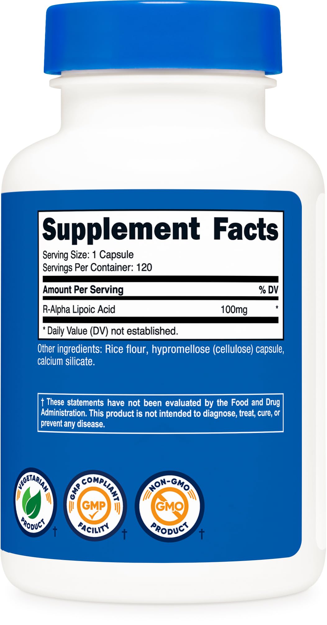 Nutricost R-Alpha Lipoic Acid 100 mg Veggie Capsules

