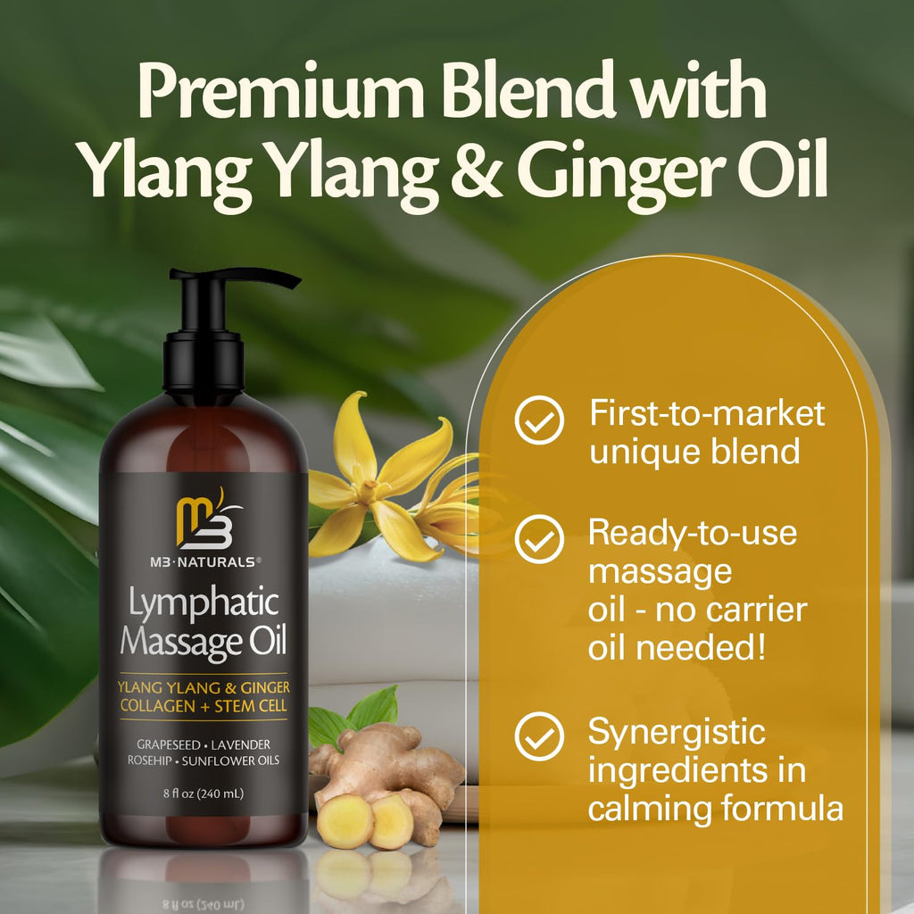 Drainage Massage Oil by M3 for Detox and Circulation


