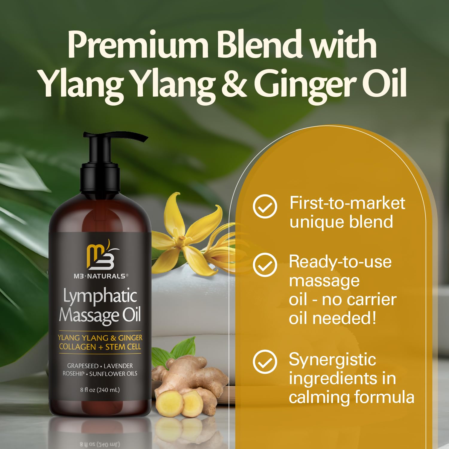 Drainage Massage Oil by M3 for Detox and Circulation

