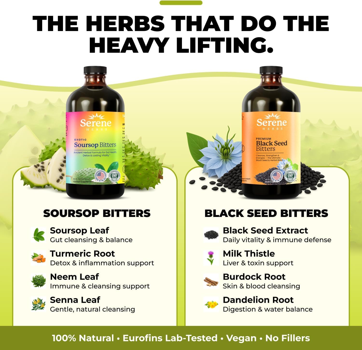 Serene Herbs Soursop Bitters for Digestive Immune Support

