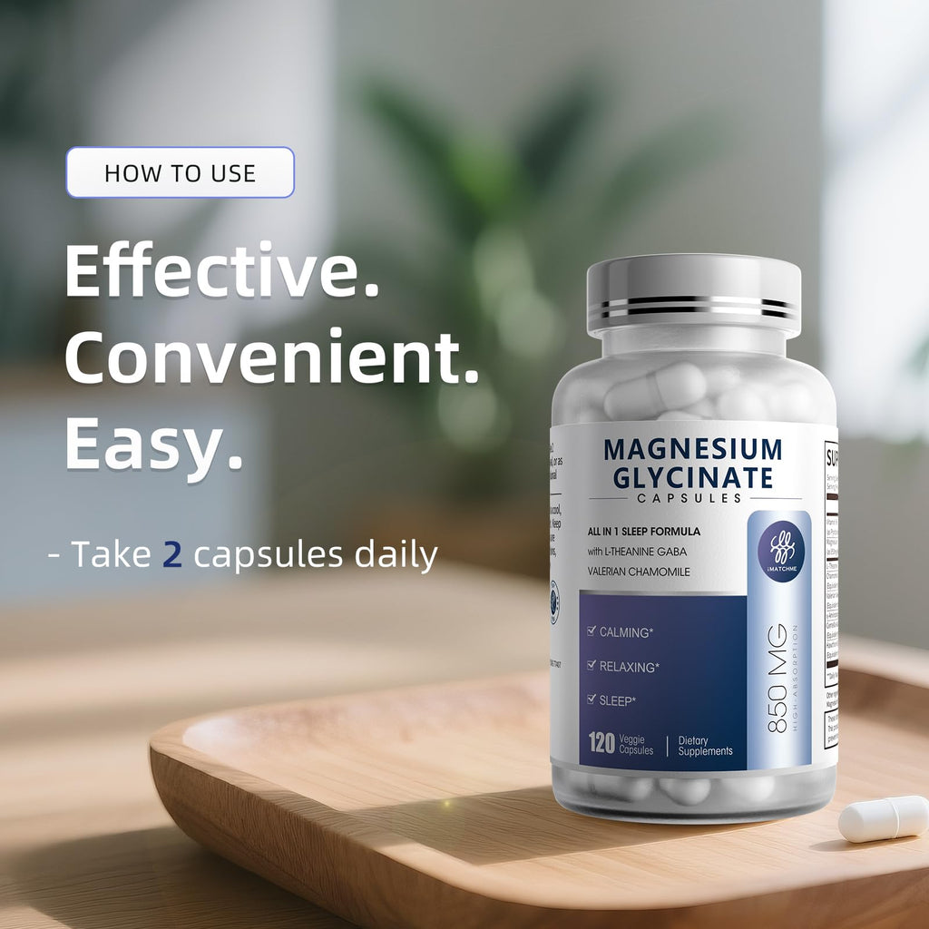 iMATCHME Magnesium Glycinate Capsules with L-Theanine & GABA

