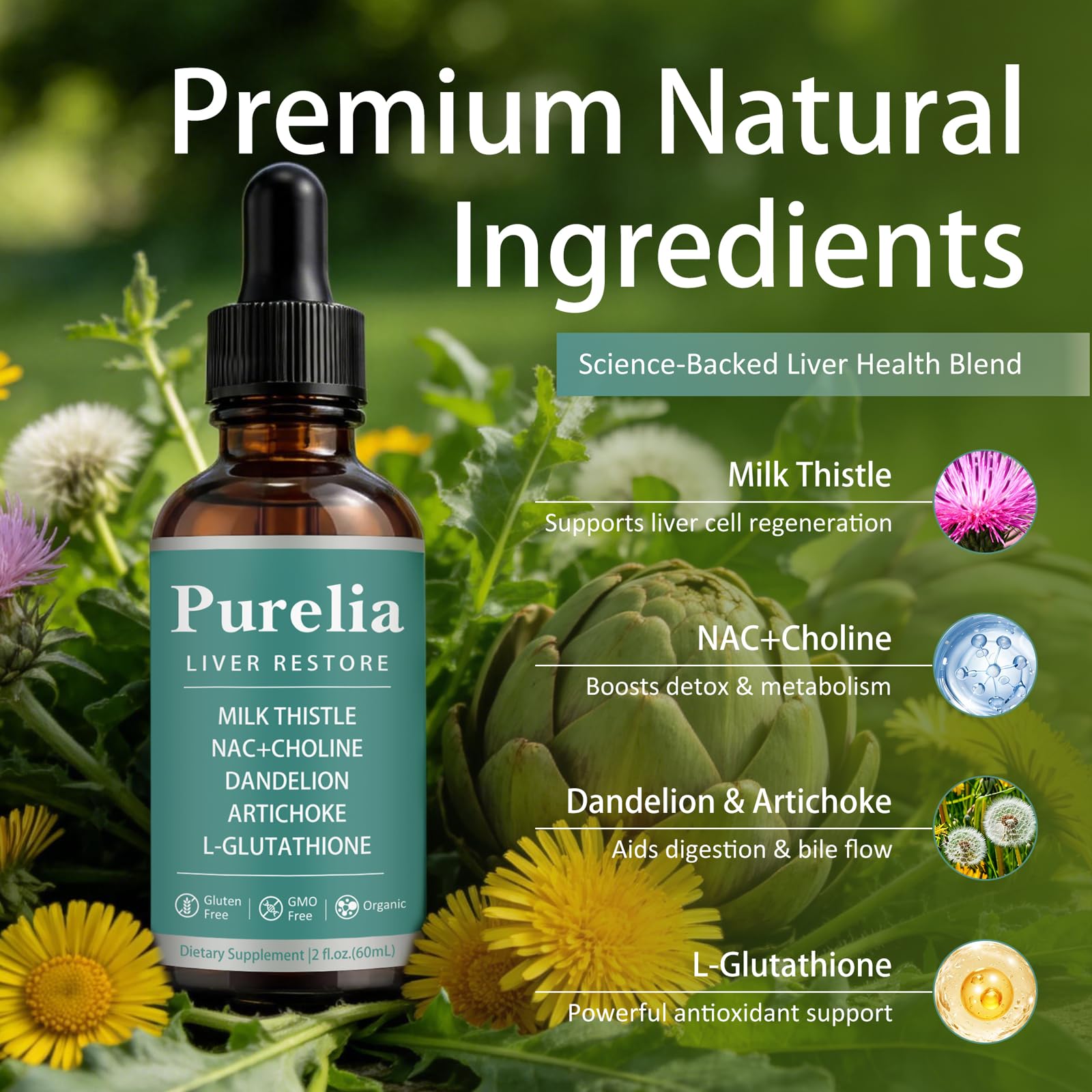 Purelia Liver Drops - Liver Health Support

