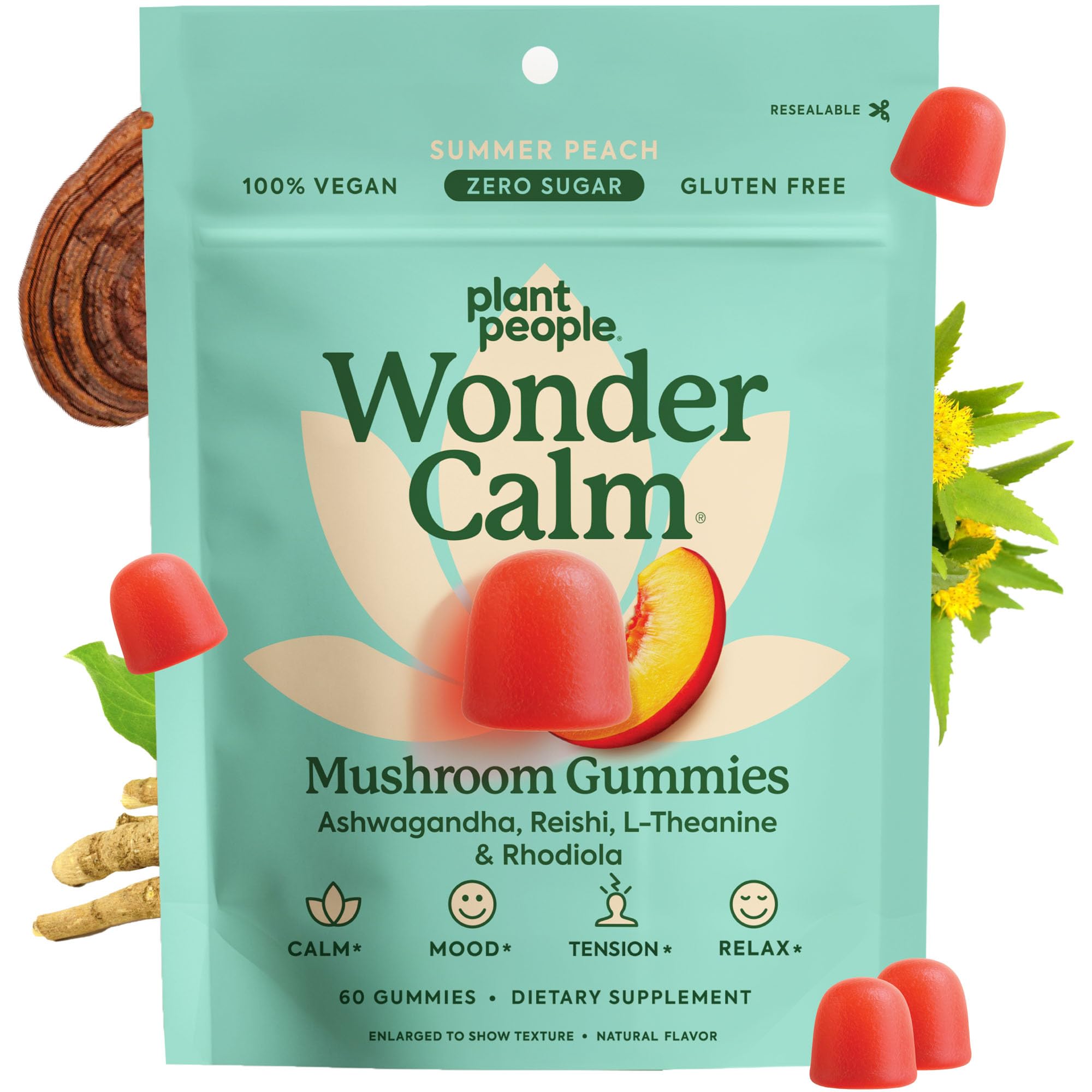 Plant People WonderCalm Gummies Ashwagandha & Mushrooms

