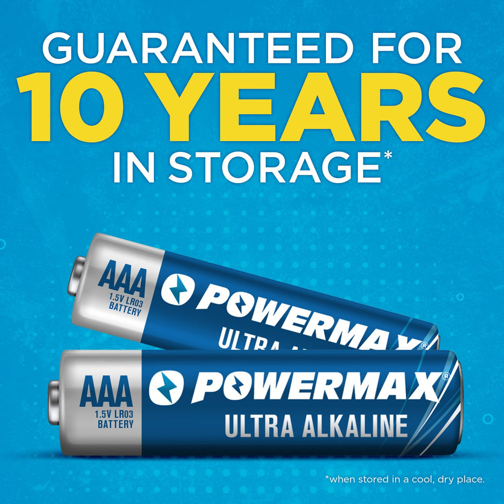Powermax AAA Alkaline Batteries - Long-Lasting Power


