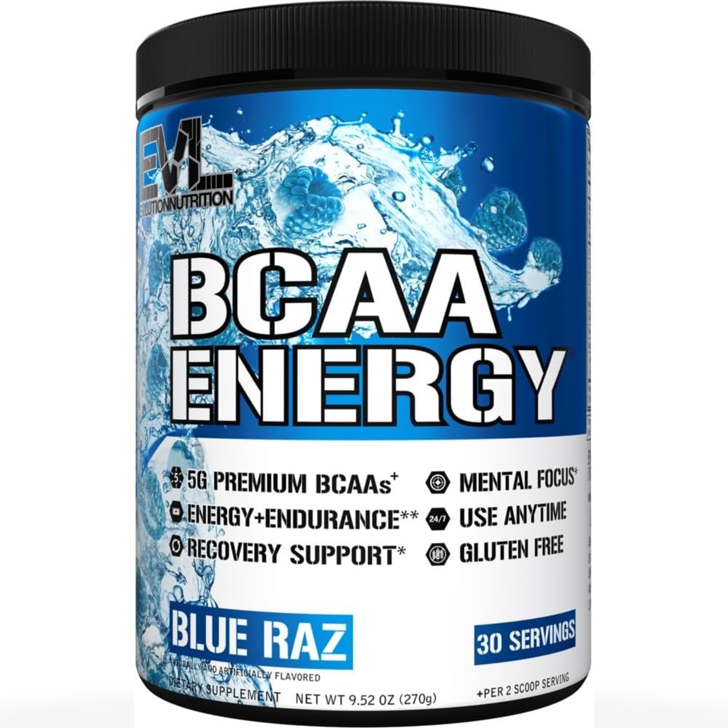 EVL BCAAs Amino Acids Powder Energy Pre Workout & Recovery