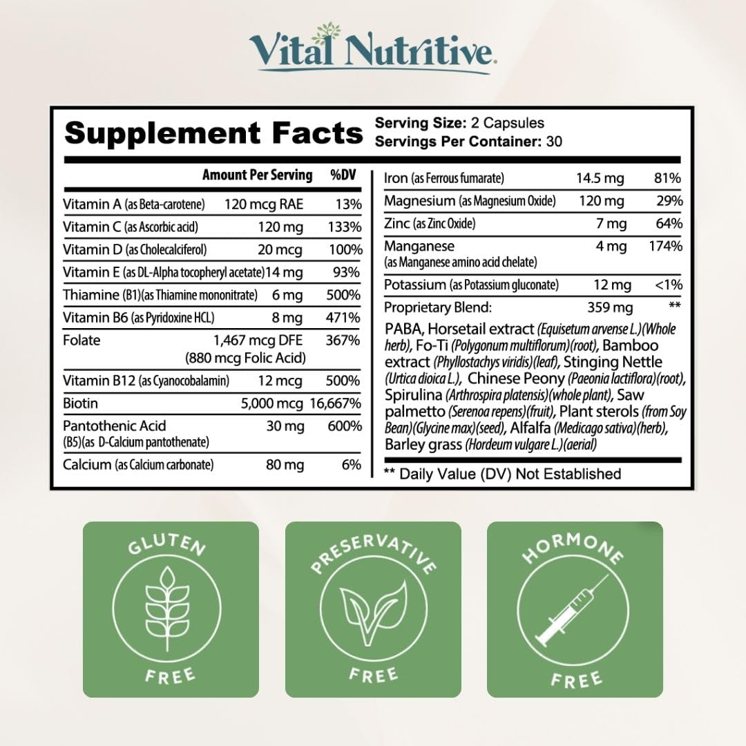 Vital Nutritive Vital Hair Complex - Hair Growth Vitamins


