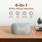 ANJANK Sound Machine Alarm Clock with Bluetooth Speaker

