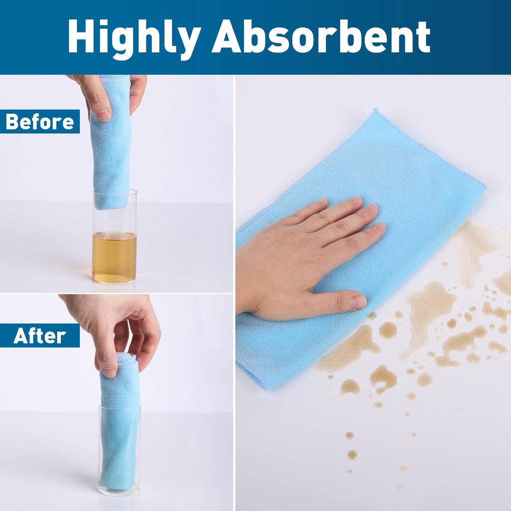 TEAWOO Microfiber Towels Bulk Cleaning Cloths for Cars

