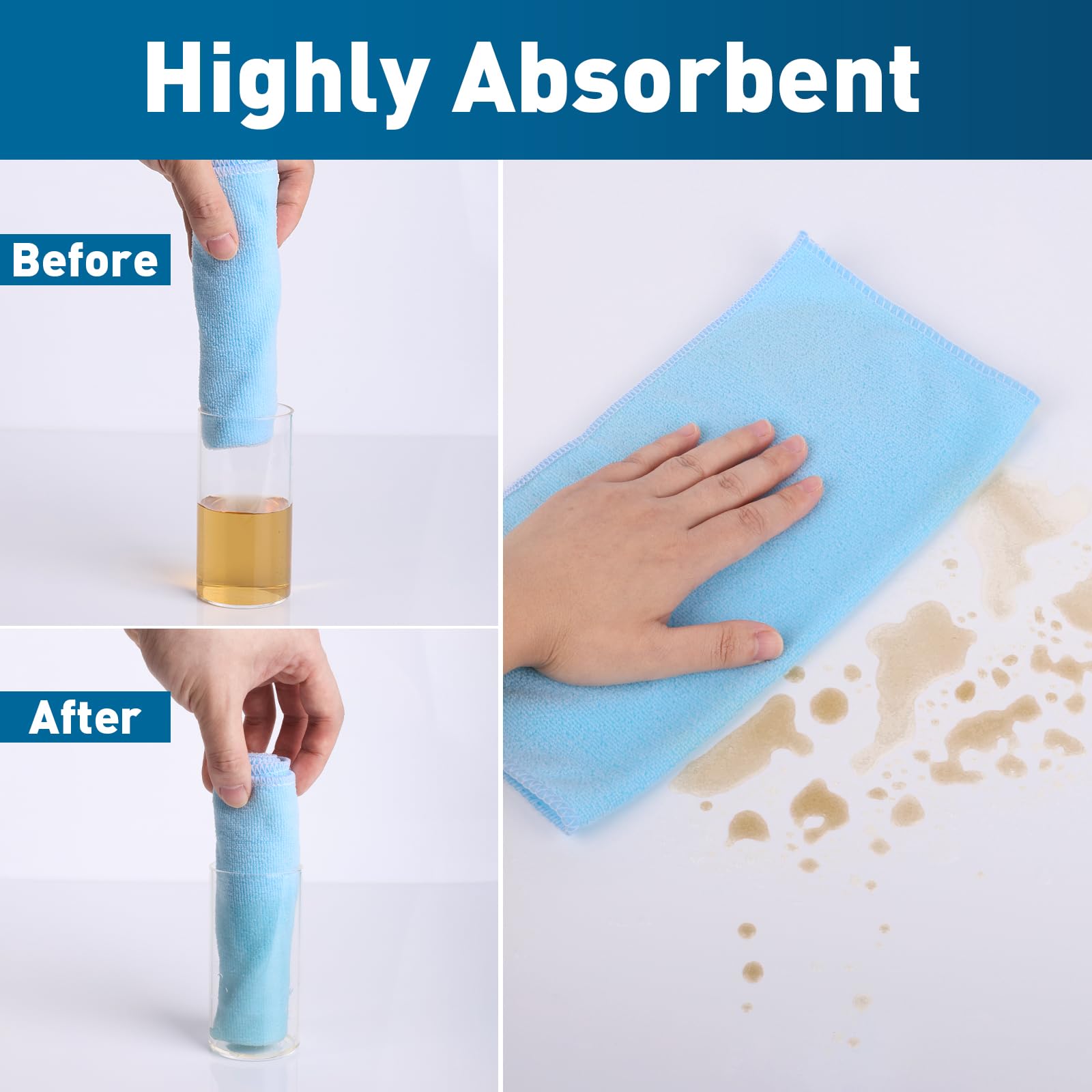 TEAWOO Microfiber Towels Bulk Cleaning Cloths for Cars

