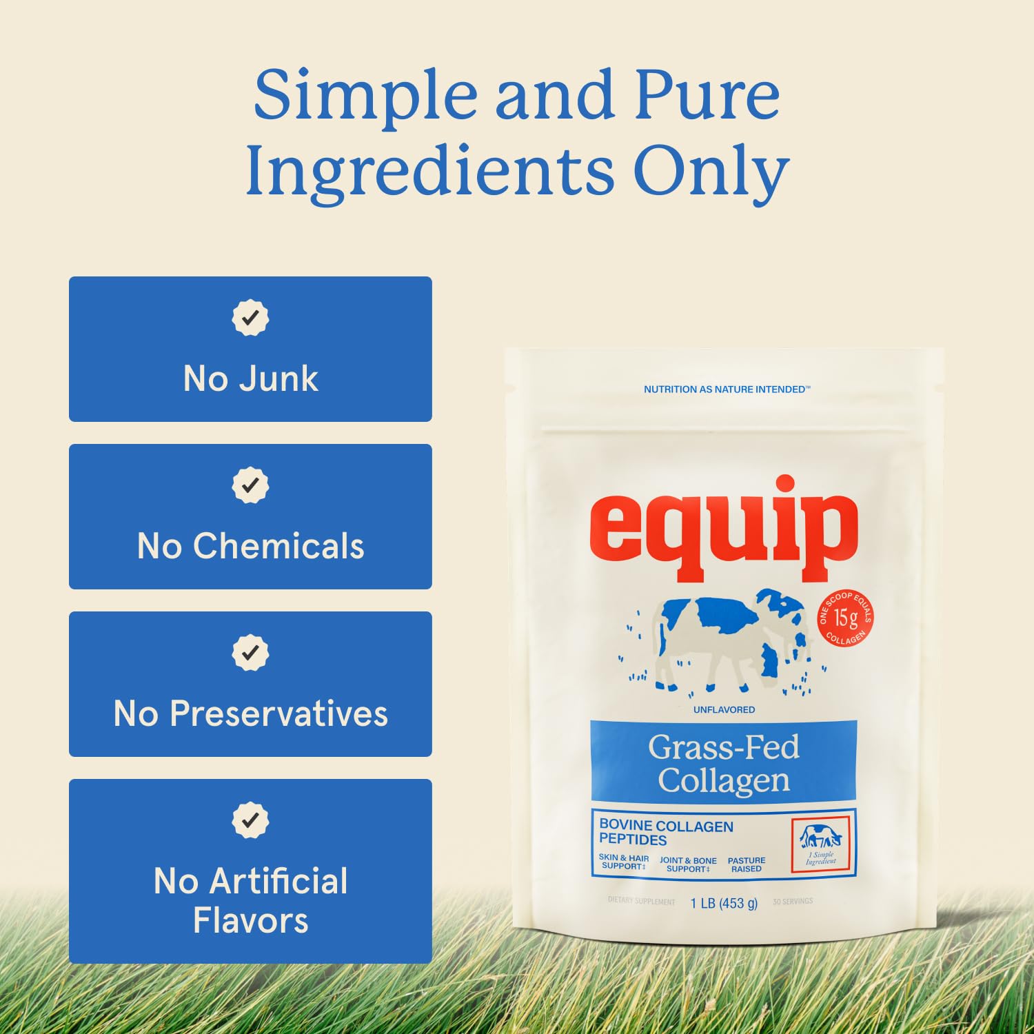 Equip Foods Grass-Fed Collagen Powder | Bovine Peptides

