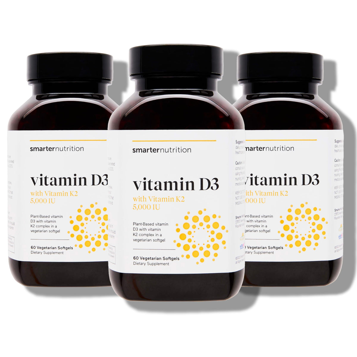 Vitamin D3 K2 by Smarter Nutrition – Vegan D3 5000 IU + 1100 mcg