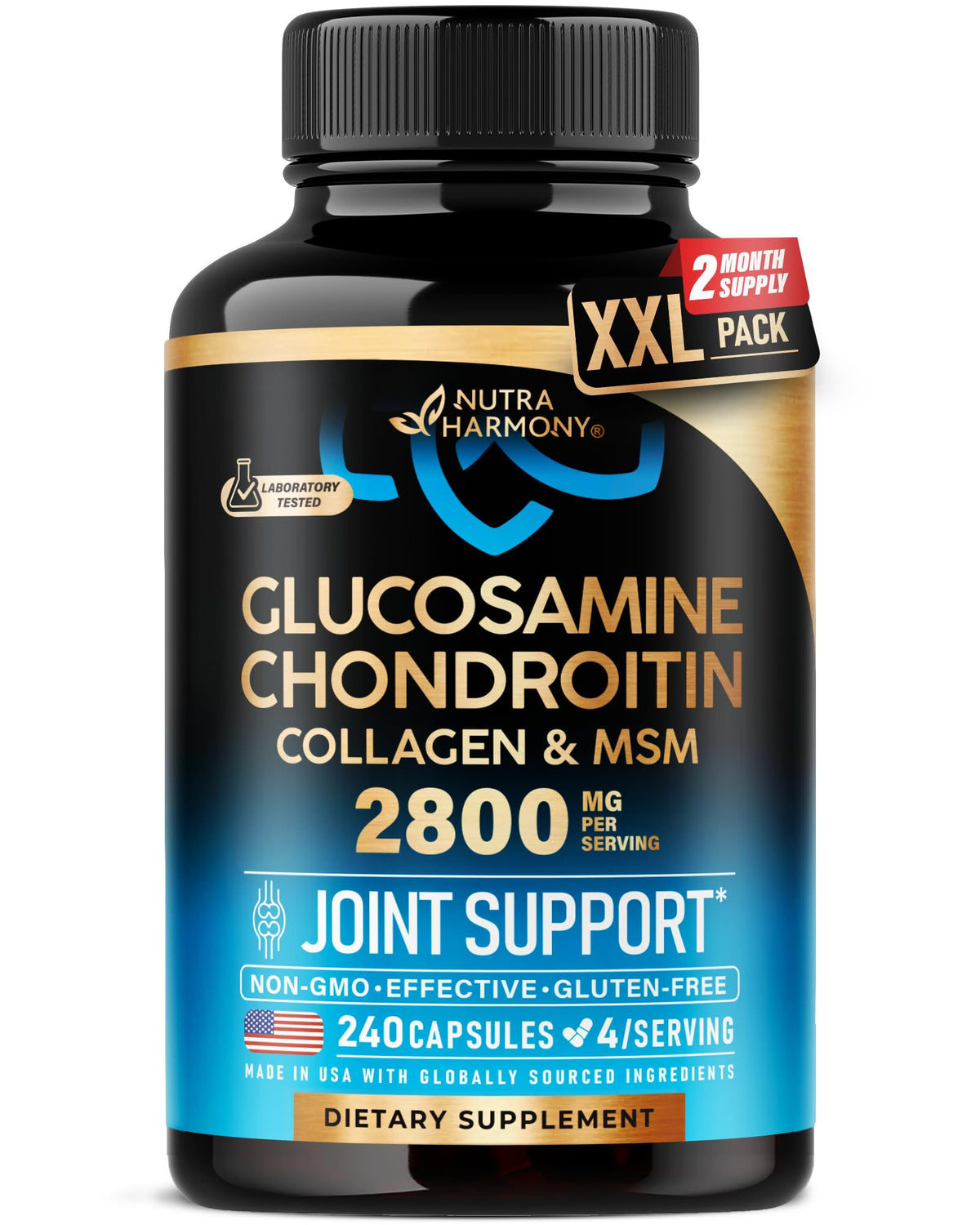 Glucosamine Chondroitin MSM Collagen Joint Support Capsules