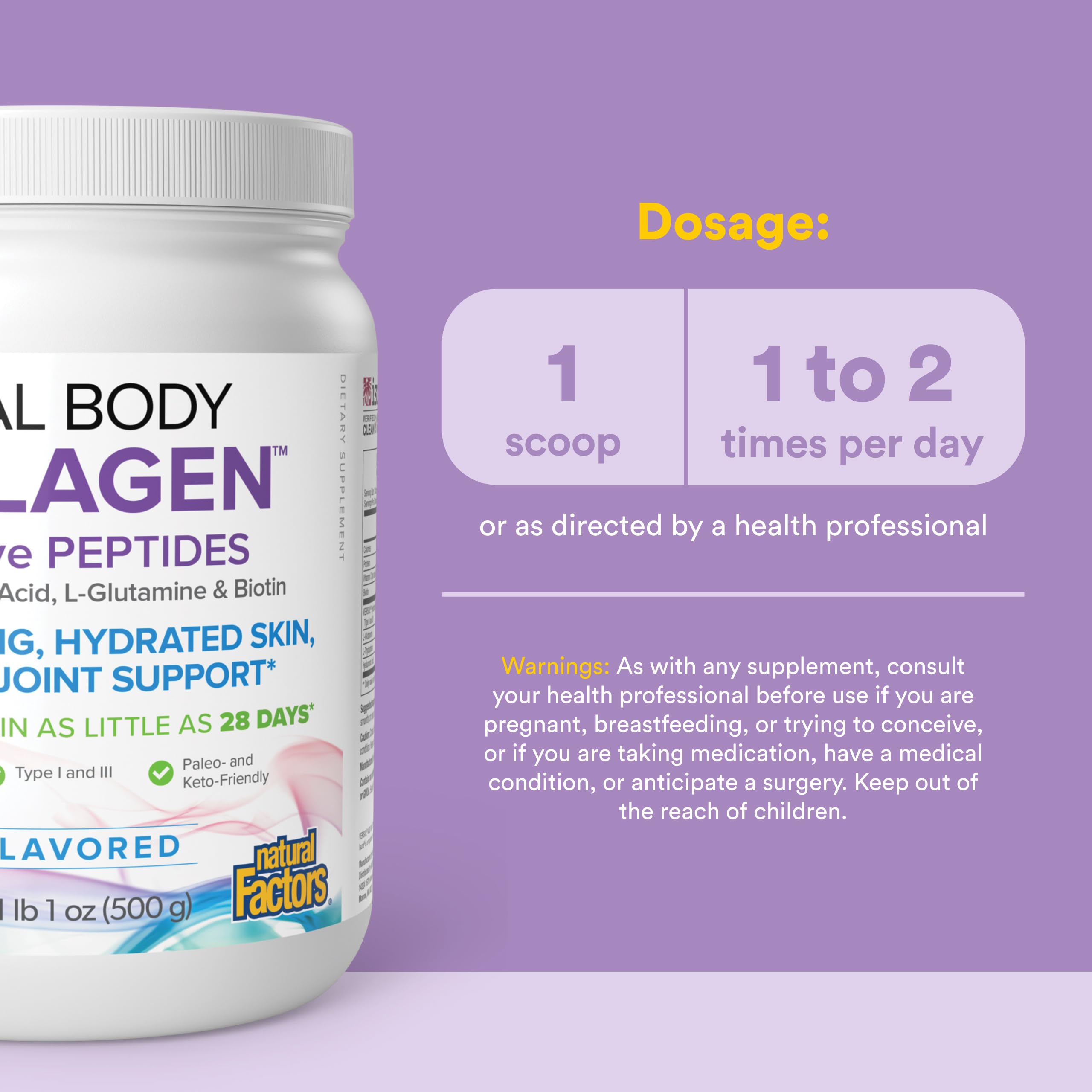 Total Body Collagen by Natural Factors – Bioactive Collagen

