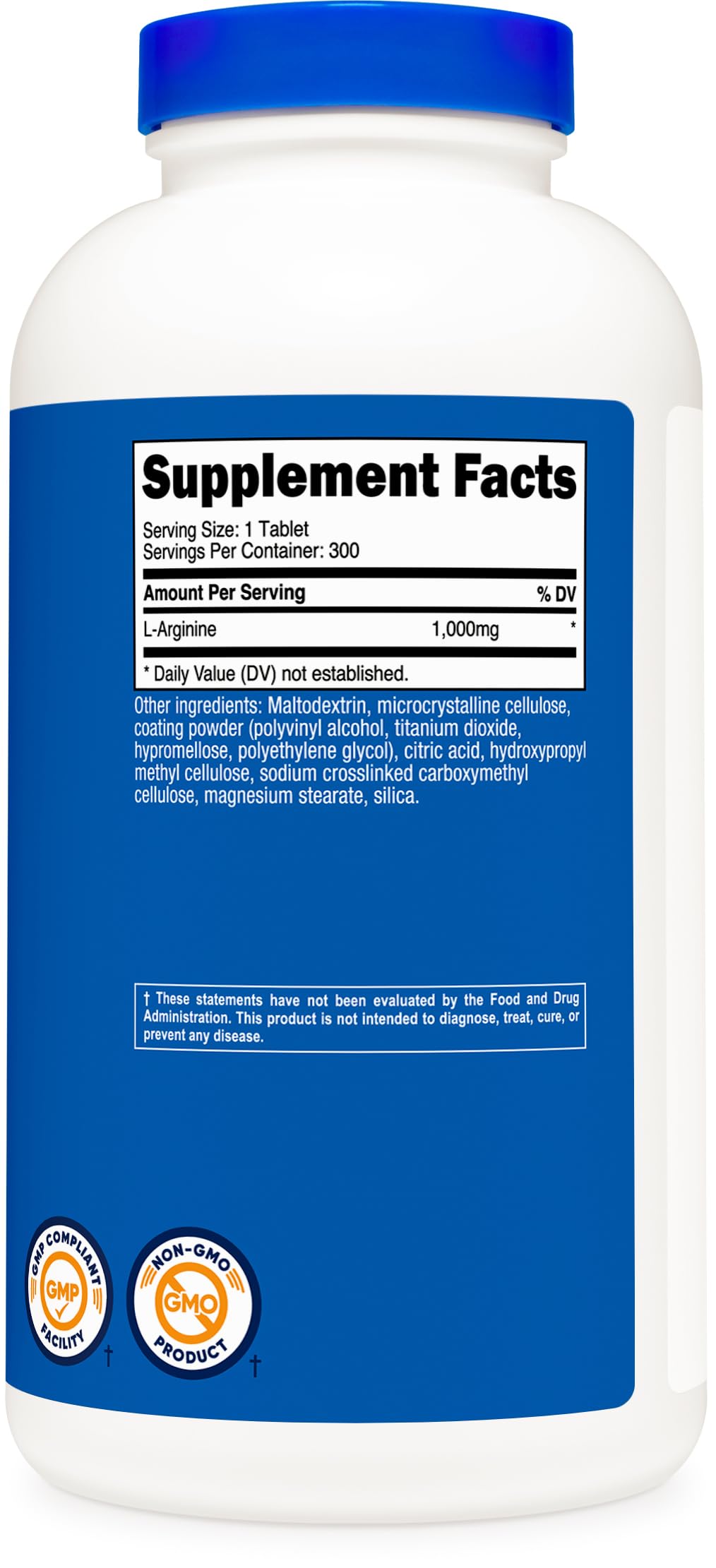 Nutricost L-Arginine 1000mg Amino Acid Supplement

