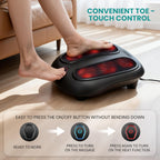 Nekteck Foot Massager with Heat – Shiatsu Kneading

