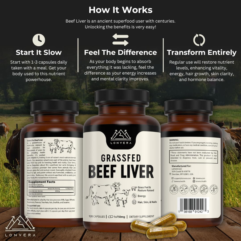 Lonvera Beef Liver Capsules - Energy Support

