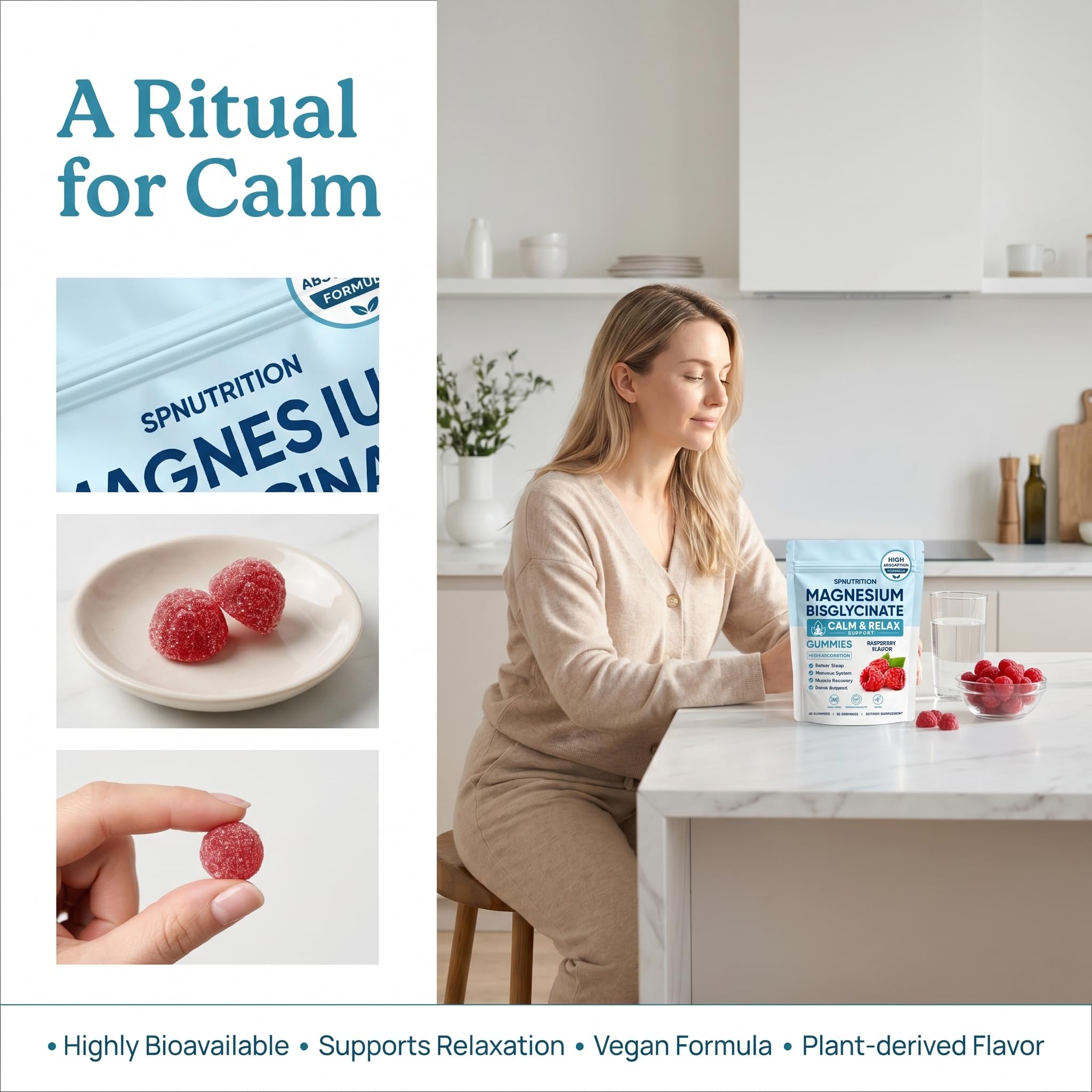 Magnesium Bisglycinate Gummies for Relaxation | Vegan


