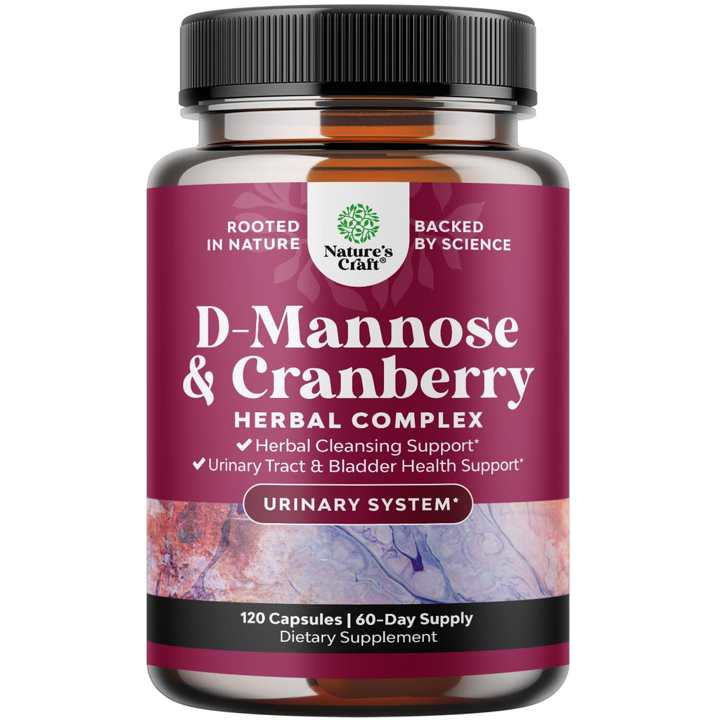 D Mannose with Cranberry Capsules Urinary Tract Health

