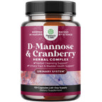 D Mannose with Cranberry Capsules for Urinary Tract Health - 1000mg per Serving