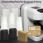Dealusy Disposable Coffee Cups with Lids and Sleeves

