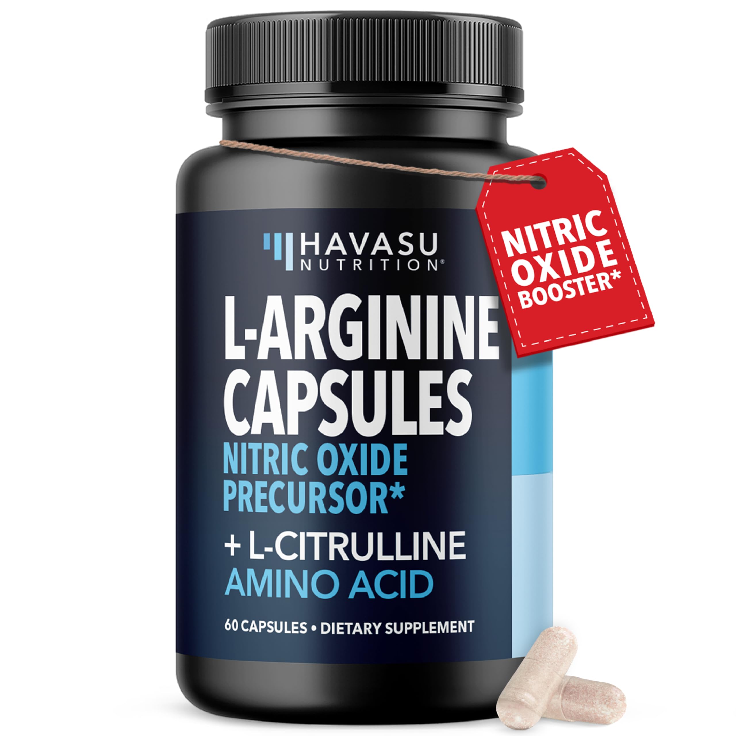 L-Arginine L-Citrulline Capsules for Nitric Oxide Support - Vegan

