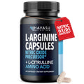 L-Arginine L-Citrulline Capsules for Nitric Oxide Support - Vegan, Non-GMO