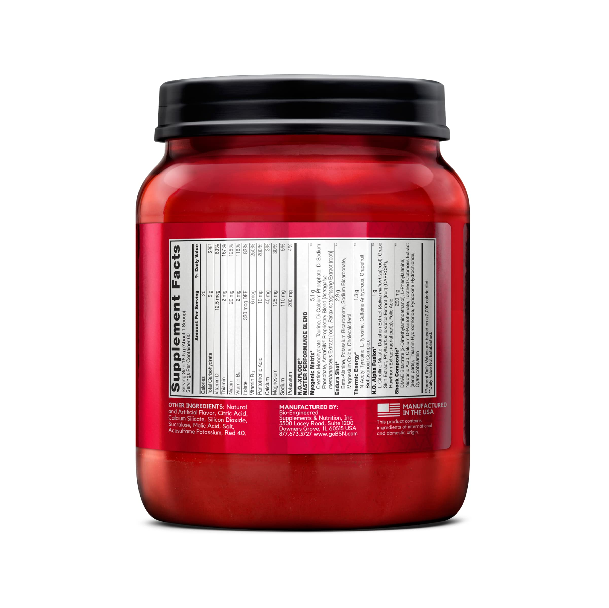 BSN N.O.-XPLODE Pre-Workout Supplement Creatine&Beta-Alanine


