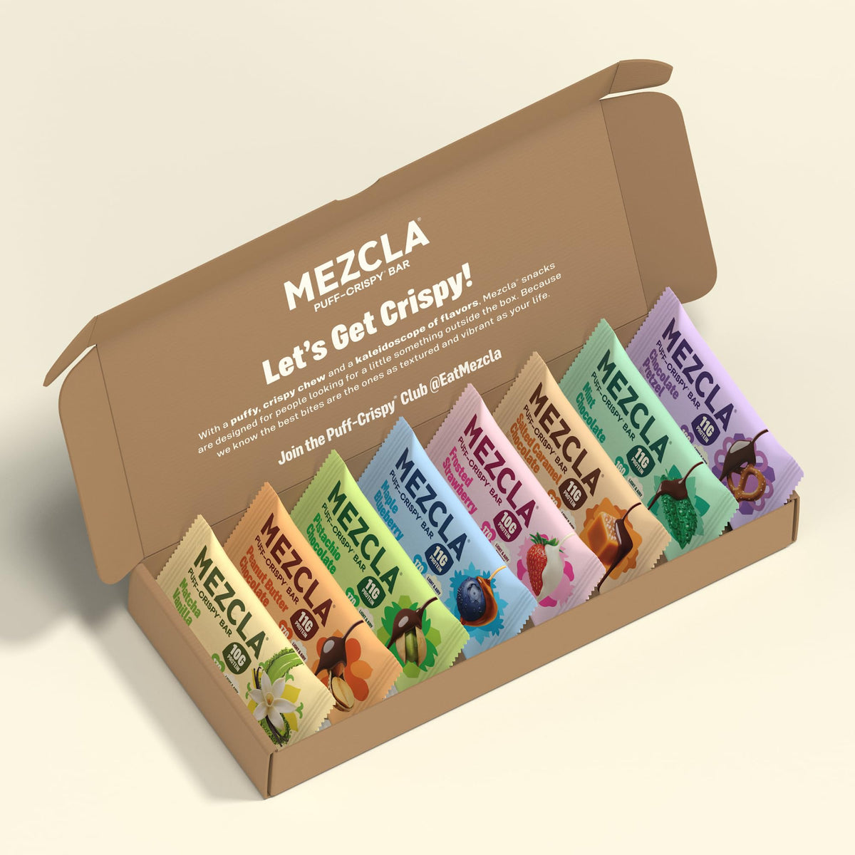 Mezcla Puff-Crispy Plant Based Protein Bars

