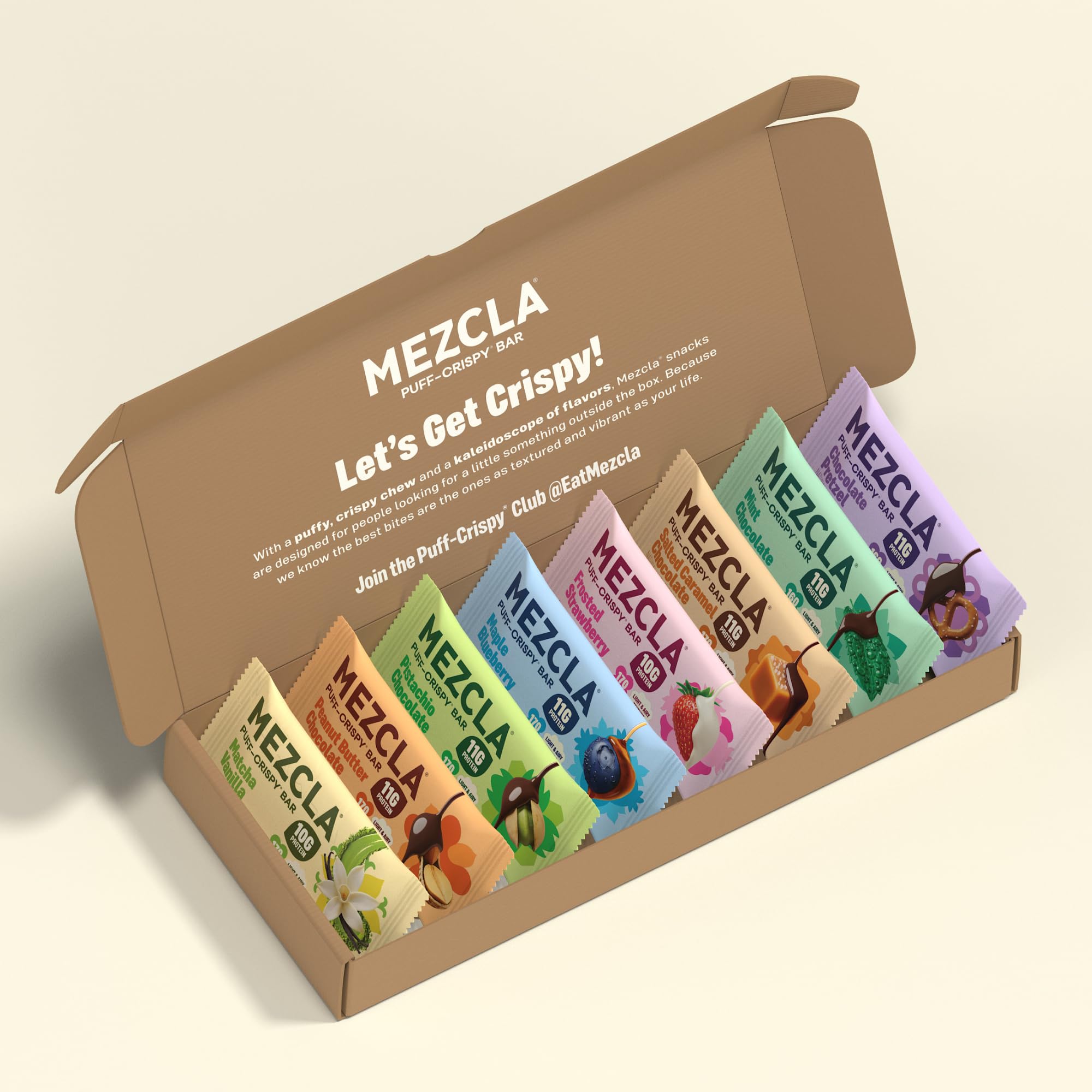 Mezcla Puff-Crispy Plant Based Protein Bars


