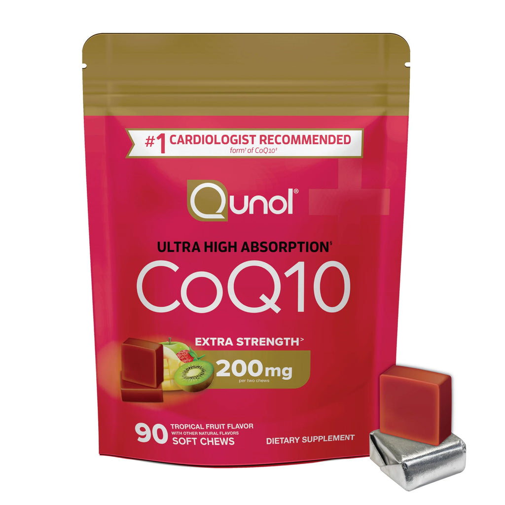Qunol CoQ10 200mg Soft Chews Ultra Absorption | Heart Health

