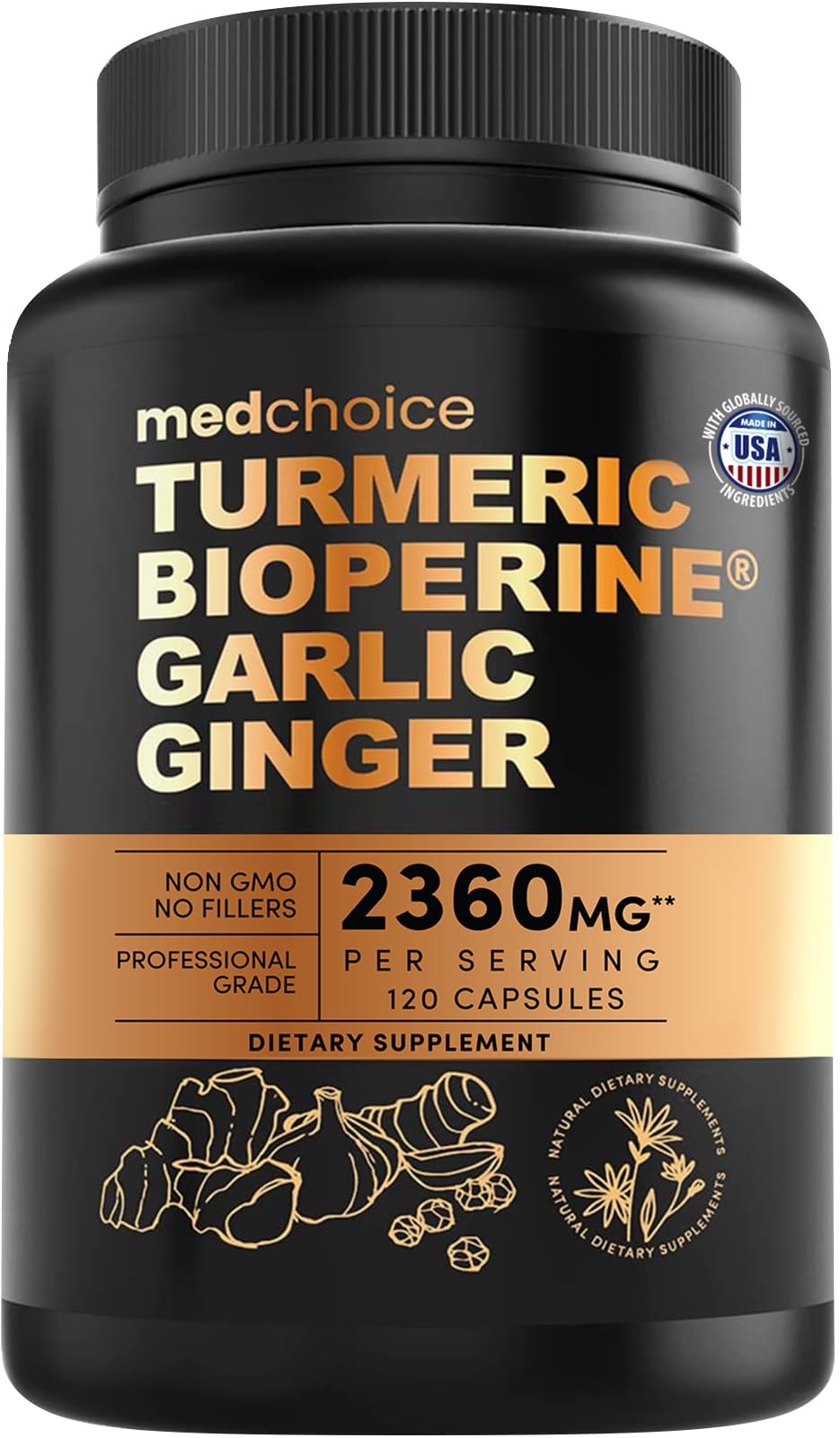 Turmeric Joint Support with Garlic & BioPerine 2360 mg

