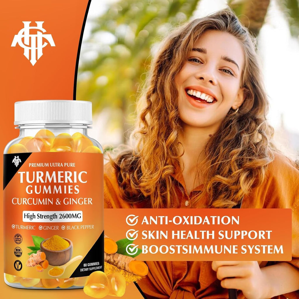 CHANUBITO Turmeric Curcumin Gummies with Ginger & Pepper

