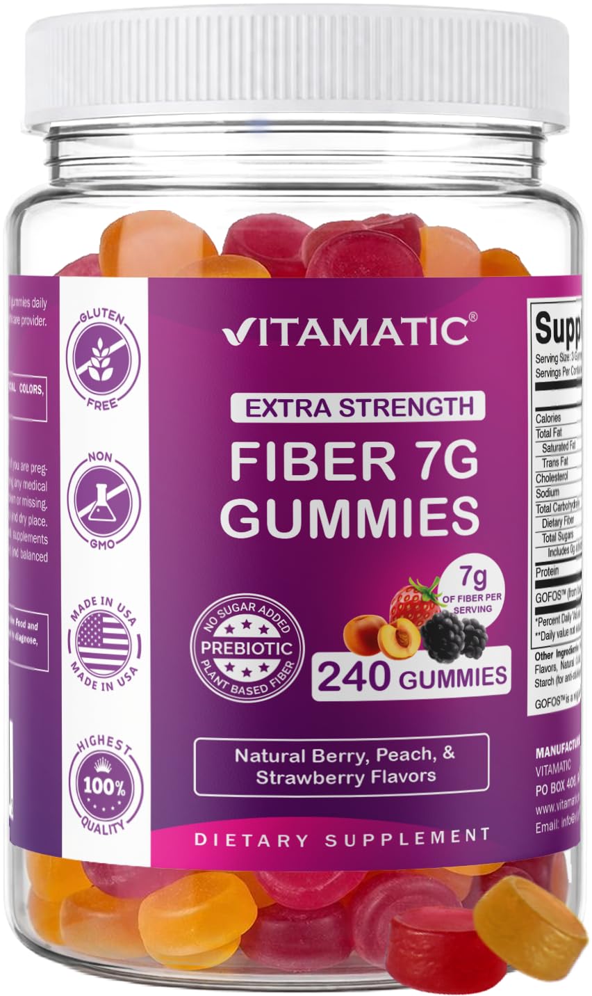 Vitamatic Prebiotic Fiber Gummies for Adults Zero Sugar

