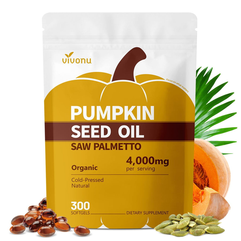 VivoNu Organic Pumpkin Seed Oil with Saw Palmetto Capsules

