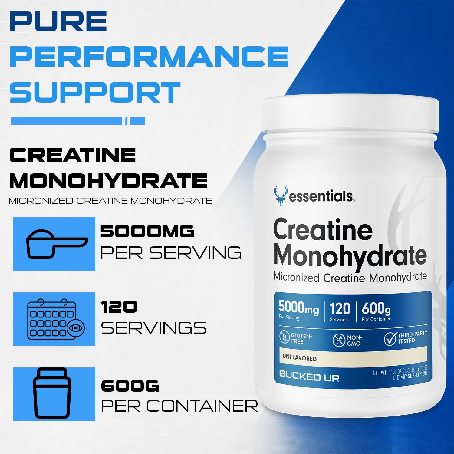 Bucked Up Creatine Monohydrate Micronized Powder

