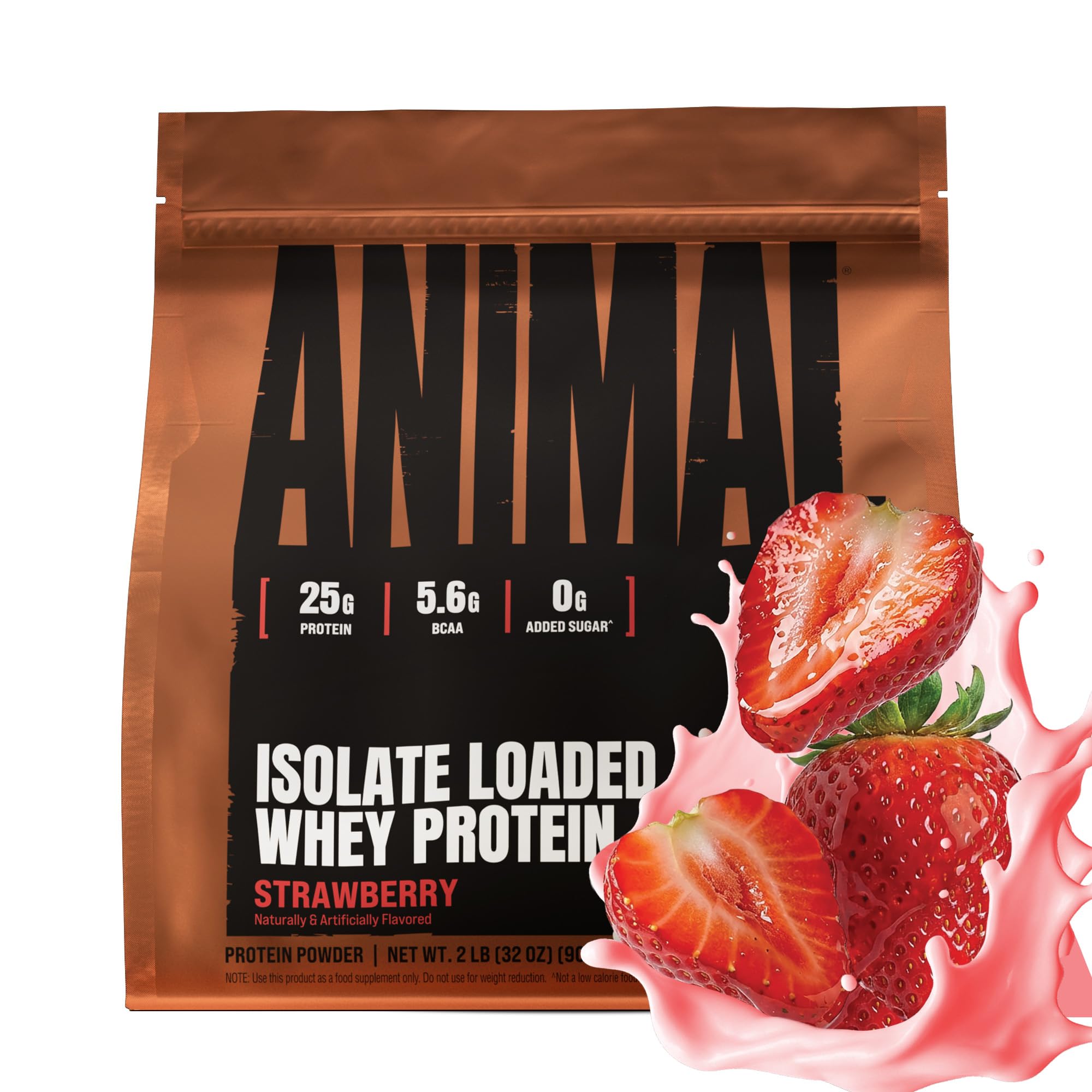 Animal Whey Isolate Protein Powder - 25g Protein, Digestive Enzymes
