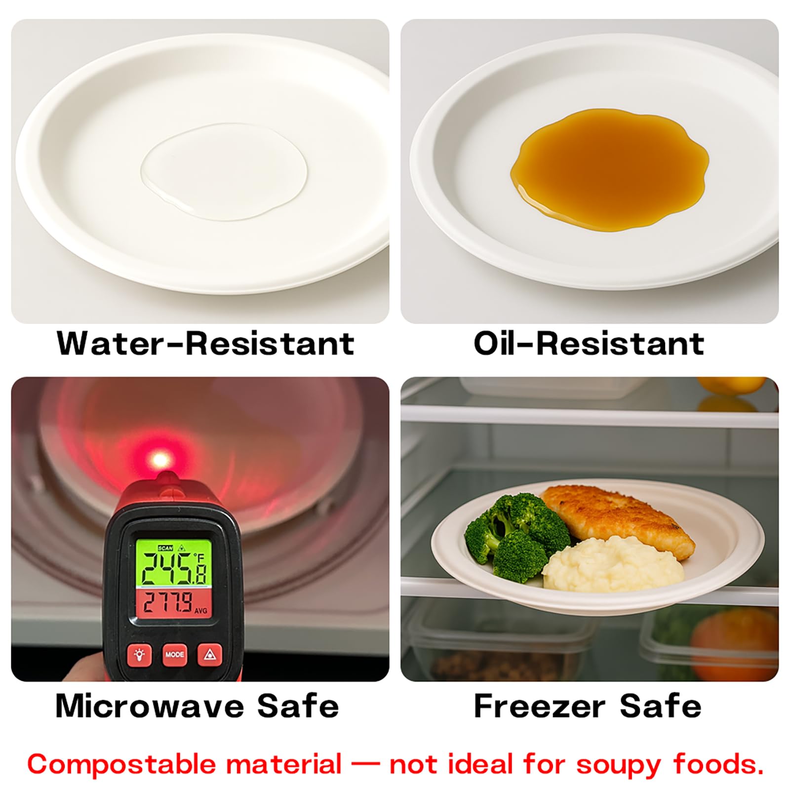 Compostable Sugarcane Paper Plates | Eco Dinnerware

