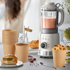 SIUQ Kraft Paper Cups Unbleached Disposable Drinking Cups|Leak-Proof


