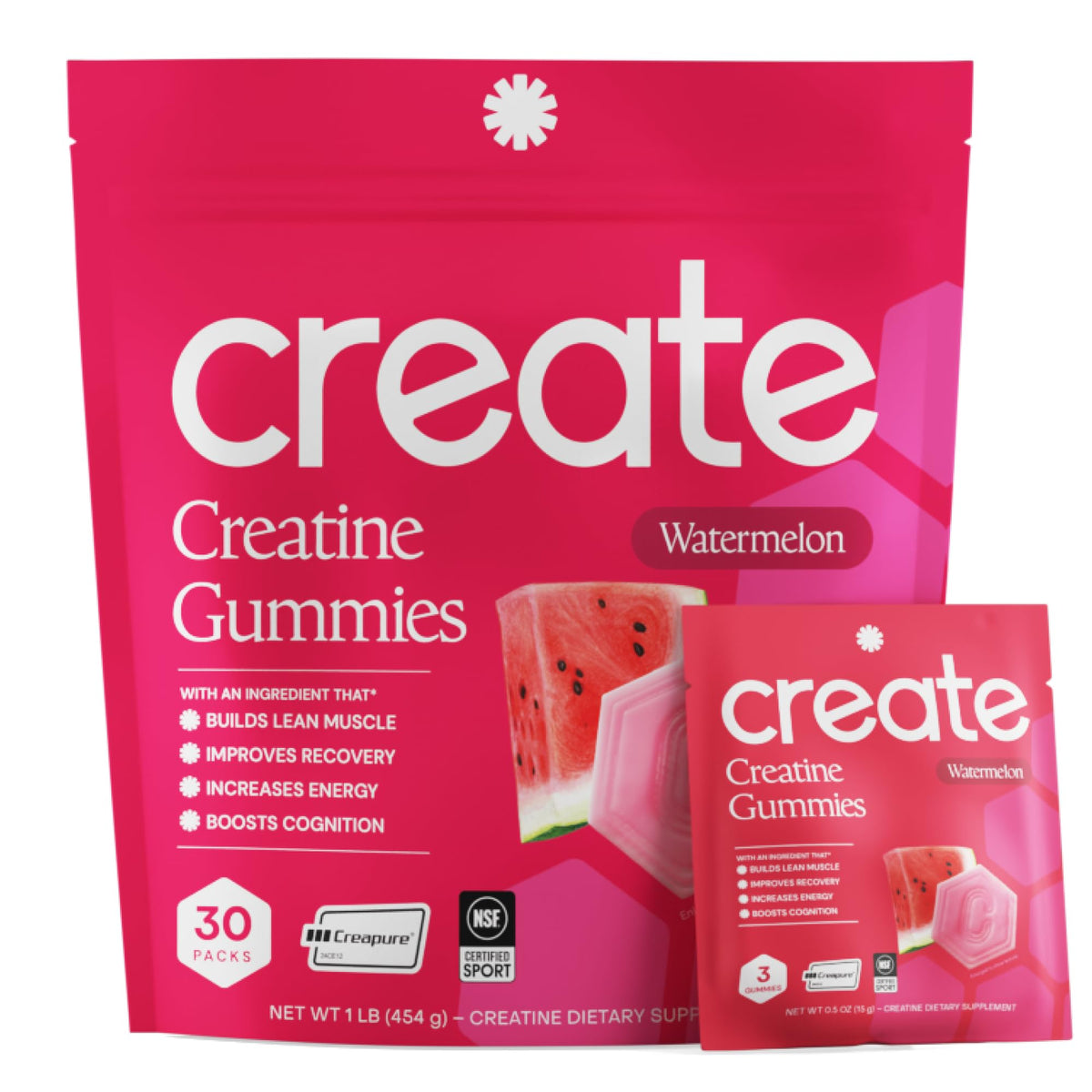 Creatine Gummies for Men & Women NSF Creapure Monohydrate Anti-Melting Vegan