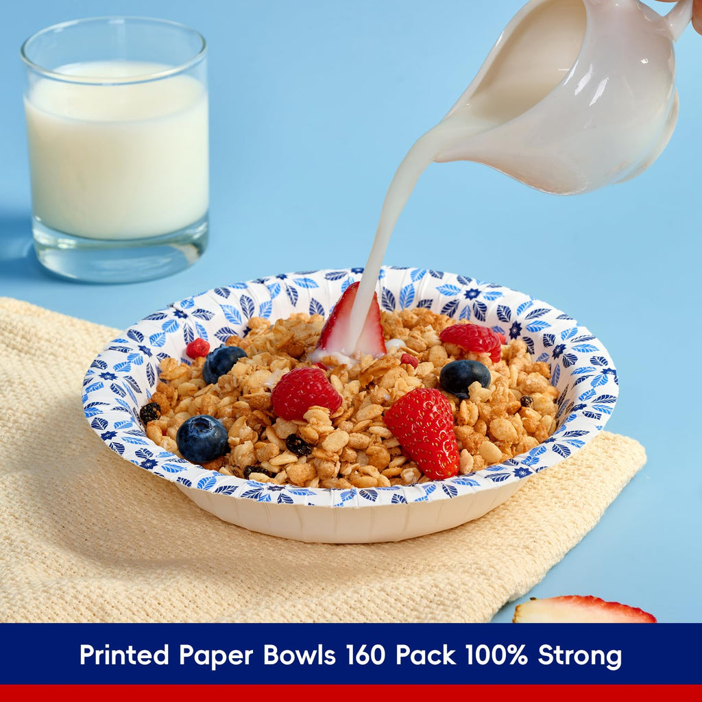 JOLLY CHEF Disposable Paper Bowls | Heavy Duty Soak-Proof

