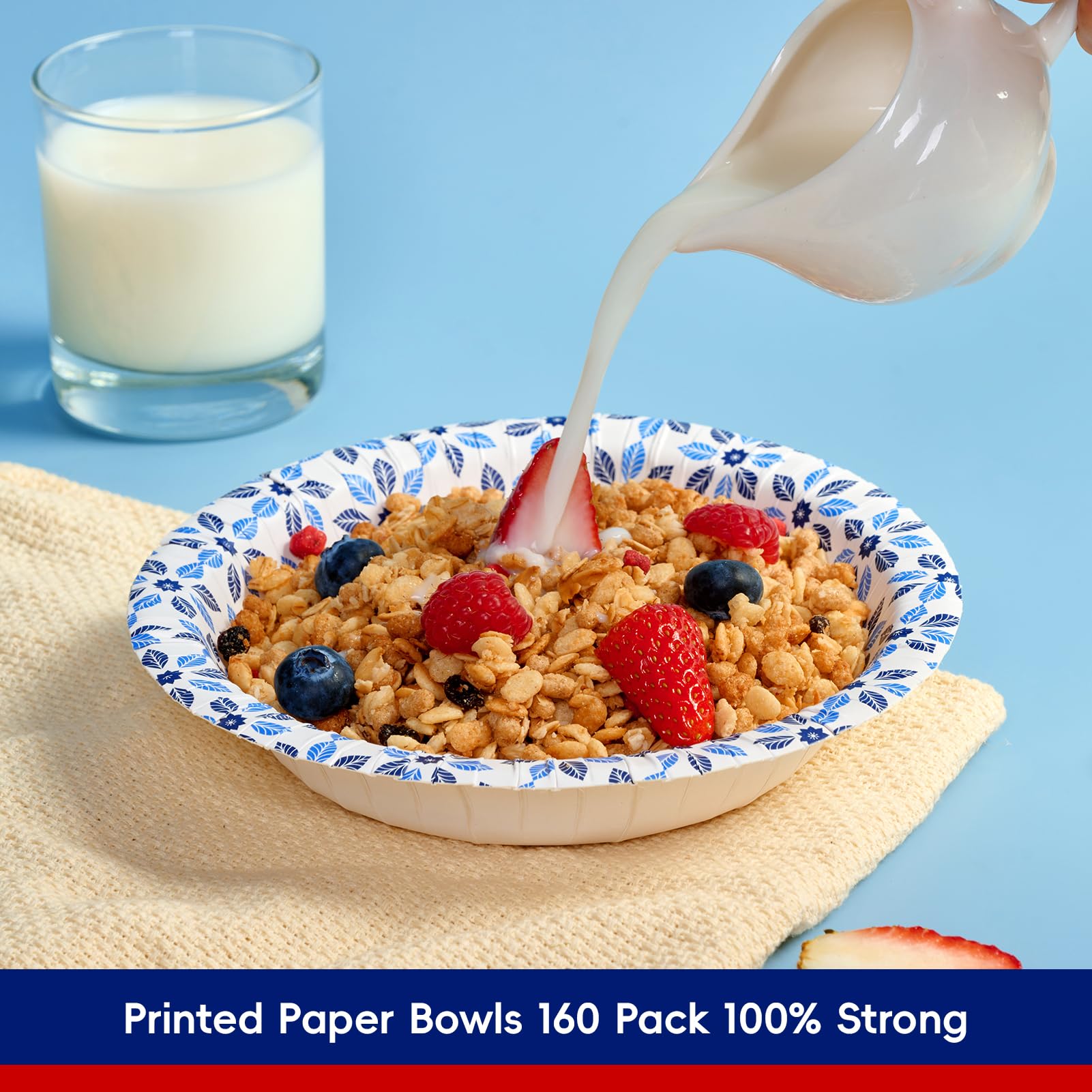JOLLY CHEF Disposable Paper Bowls | Heavy Duty Soak-Proof

